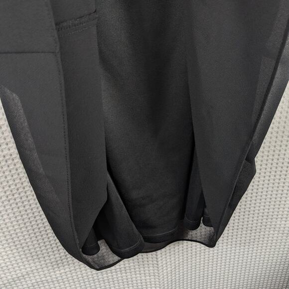 MSK Women 2X Black Chiffon Overlay Skirt Plus Size Dressy Maxi Made in USA - Picture 2 of 5